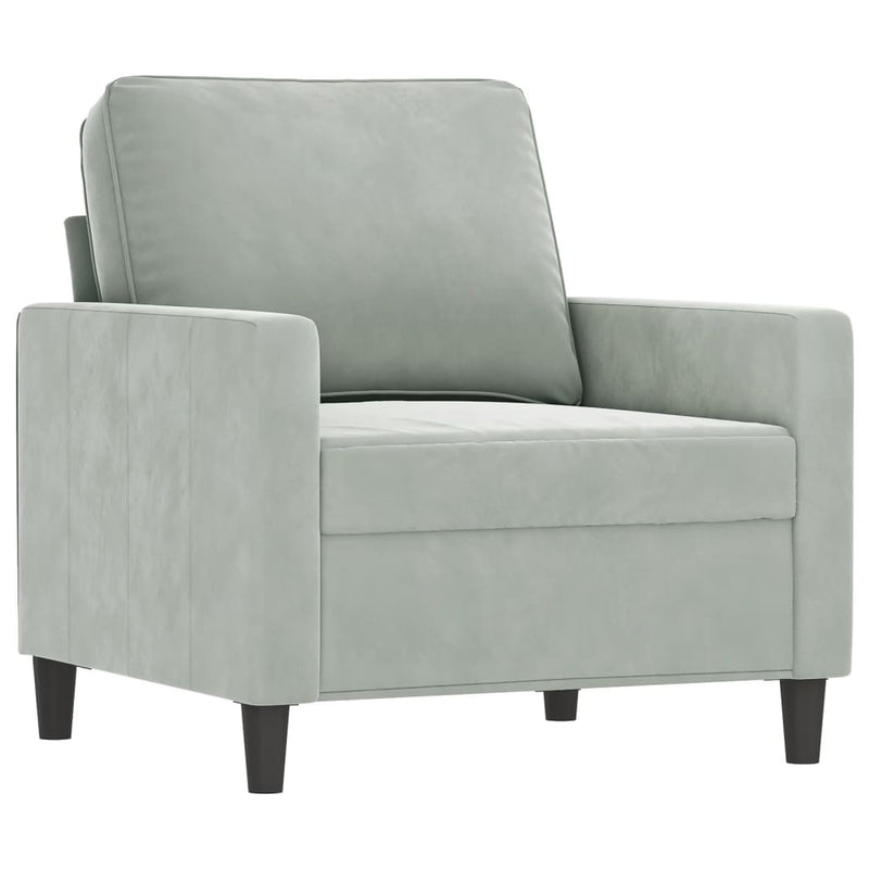 4 Piece Sofa Set with Cushions Light Grey Velvet Payday Deals