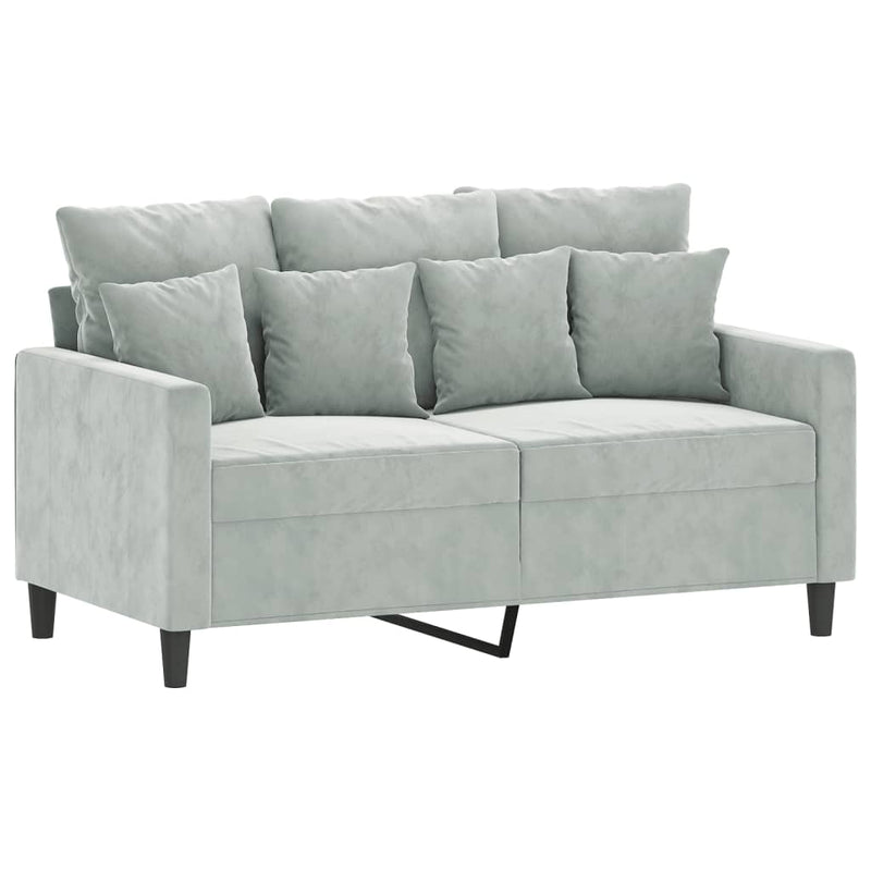 4 Piece Sofa Set with Cushions Light Grey Velvet Payday Deals