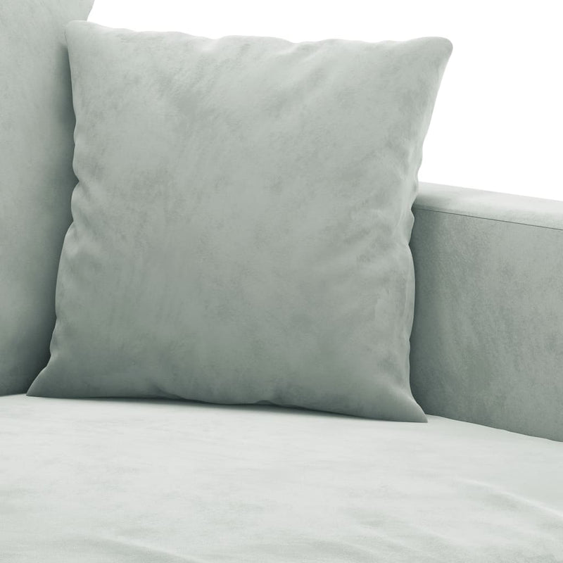 4 Piece Sofa Set with Cushions Light Grey Velvet Payday Deals