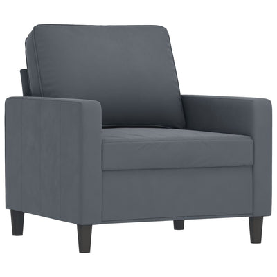 4 Piece Sofa Set with Pillows Dark Grey Velvet Payday Deals