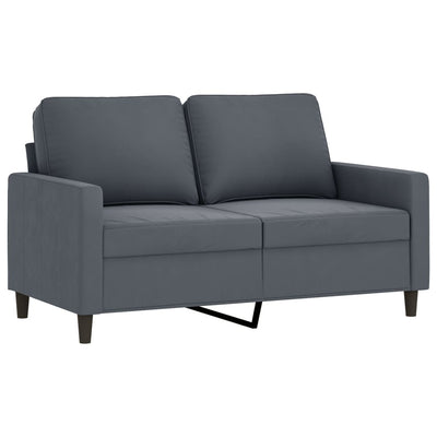 4 Piece Sofa Set with Pillows Dark Grey Velvet Payday Deals