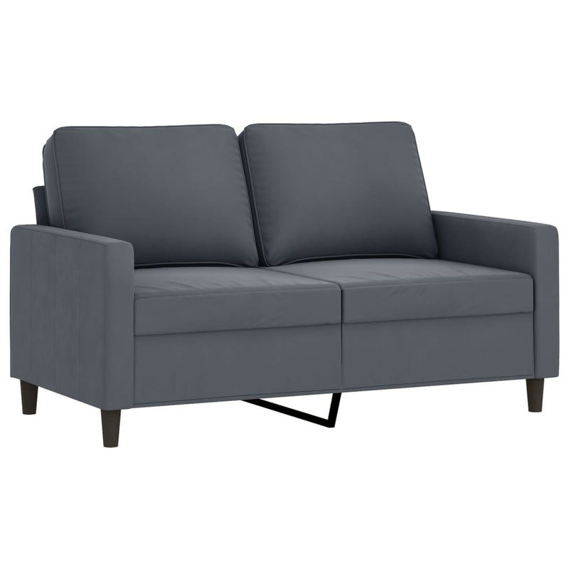 4 Piece Sofa Set with Pillows Dark Grey Velvet Payday Deals
