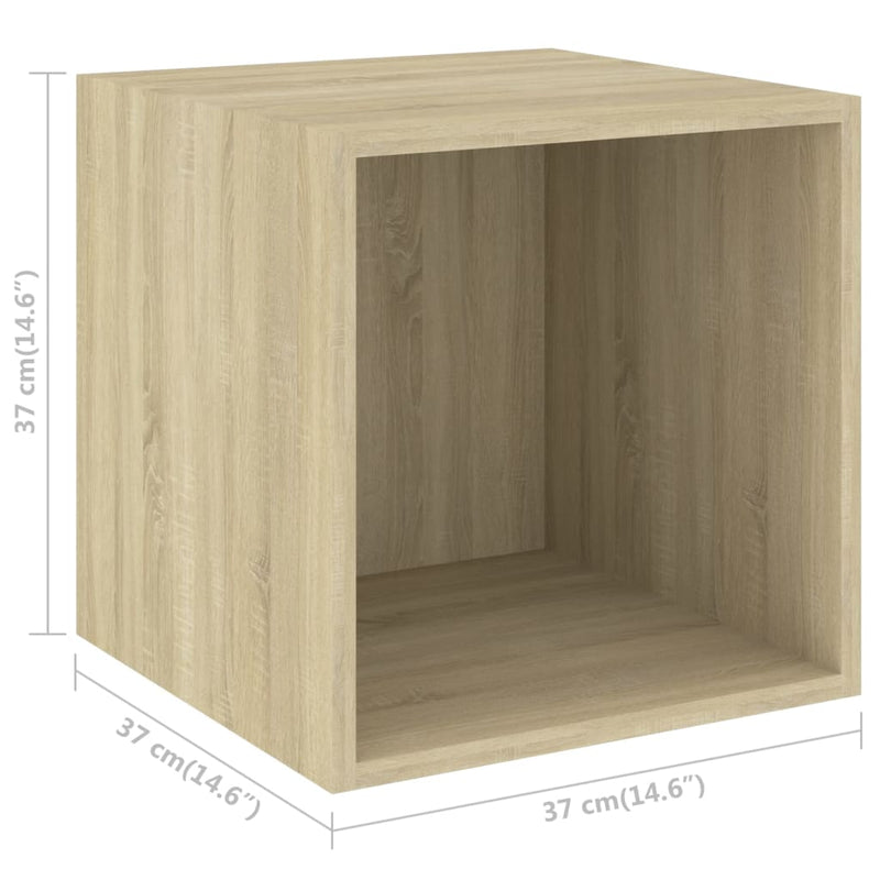 4 Piece TV Cabinet Set Sonoma Oak Engineered Wood Payday Deals
