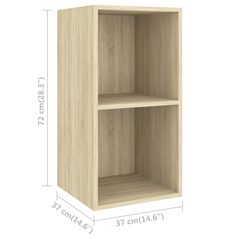 4 Piece TV Cabinet Set Sonoma Oak Engineered Wood Payday Deals