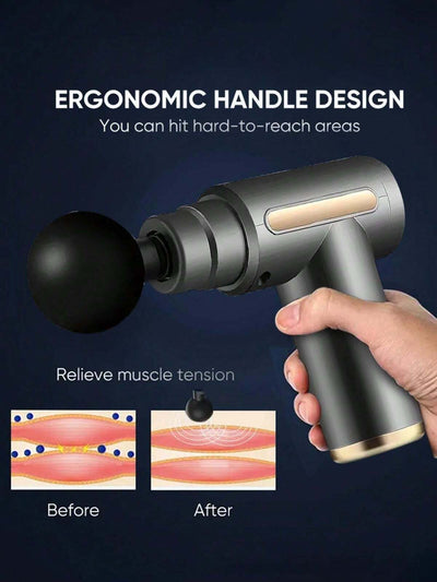 4 Speed Massage Gun 4 Heads Muscle Massage Chargeable Handheld Deep Tissue Payday Deals