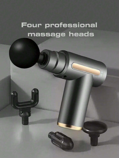 4 Speed Massage Gun 4 Heads Muscle Massage Chargeable Handheld Deep Tissue Payday Deals