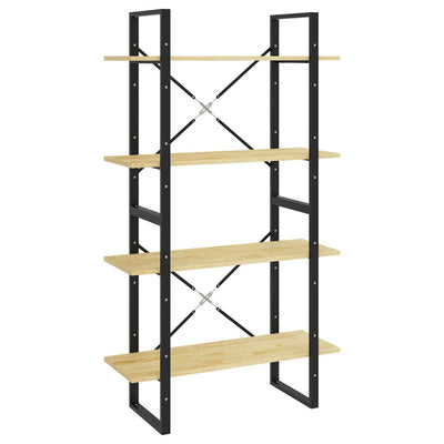 4-Tier Book Cabinet 80x30x140 cm Solid Pine Wood Payday Deals
