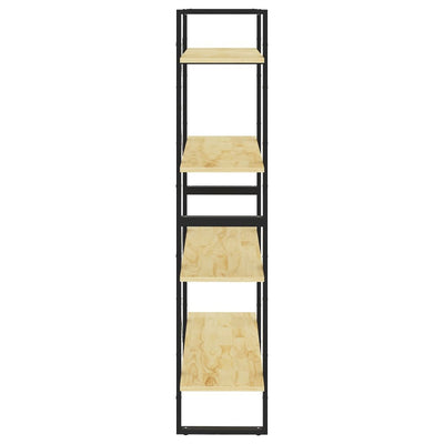 4-Tier Book Cabinet 80x30x140 cm Solid Pine Wood Payday Deals