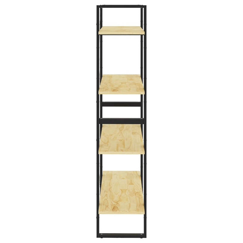 4-Tier Book Cabinet 80x30x140 cm Solid Pine Wood Payday Deals