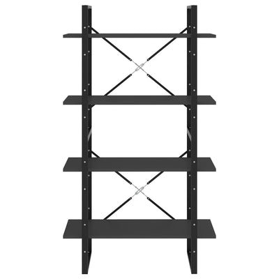 4-Tier Book Cabinet Grey 80x30x140 cm Engineered Wood Payday Deals