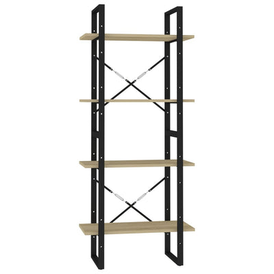 4-Tier Book Cabinet Sonoma Oak 60x30x140 cm Engineered Wood Payday Deals