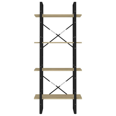 4-Tier Book Cabinet Sonoma Oak 60x30x140 cm Engineered Wood Payday Deals
