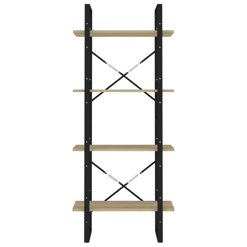 4-Tier Book Cabinet Sonoma Oak 60x30x140 cm Engineered Wood Payday Deals
