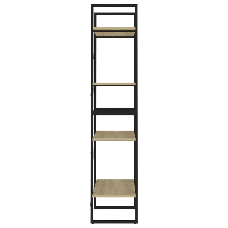 4-Tier Book Cabinet Sonoma Oak 60x30x140 cm Engineered Wood Payday Deals