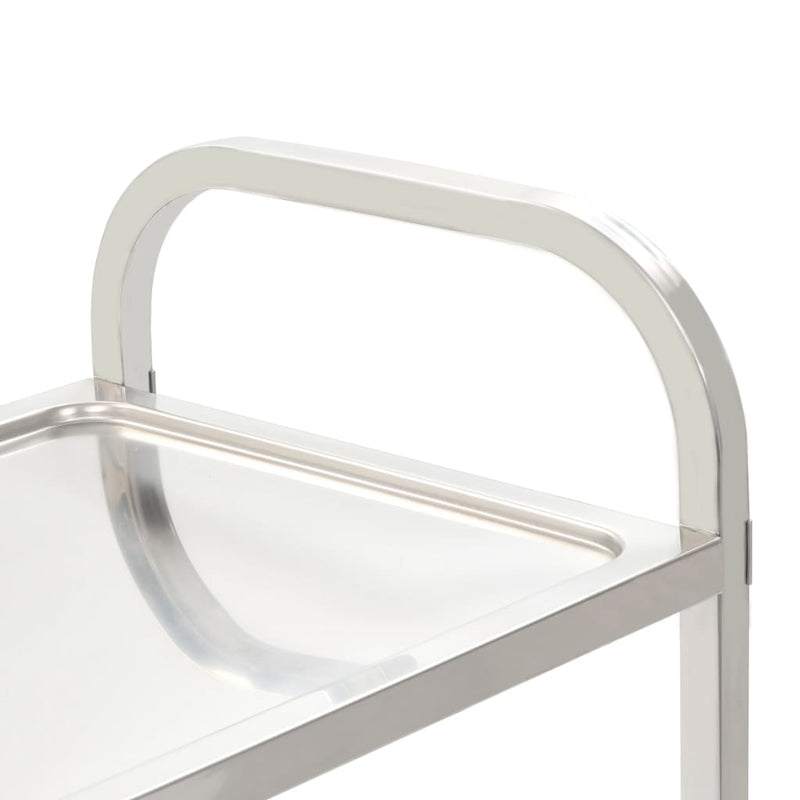 4-Tier Kitchen Trolley 107x55x125 cm Stainless Steel Payday Deals