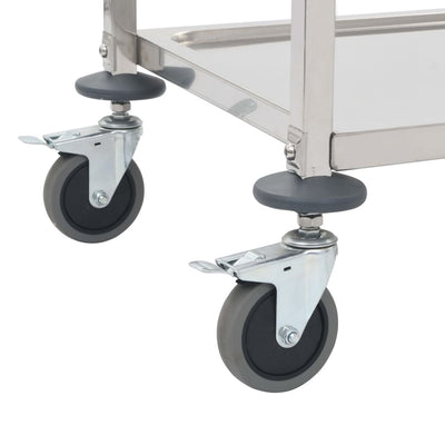4-Tier Kitchen Trolley 107x55x125 cm Stainless Steel Payday Deals