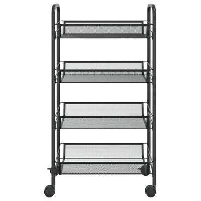 4-Tier Kitchen Trolley Black 46x26x85 cm Iron Payday Deals