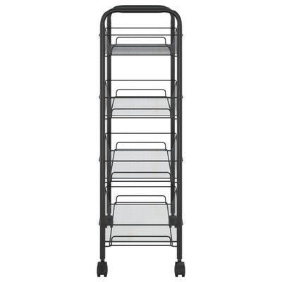 4-Tier Kitchen Trolley Black 46x26x85 cm Iron Payday Deals
