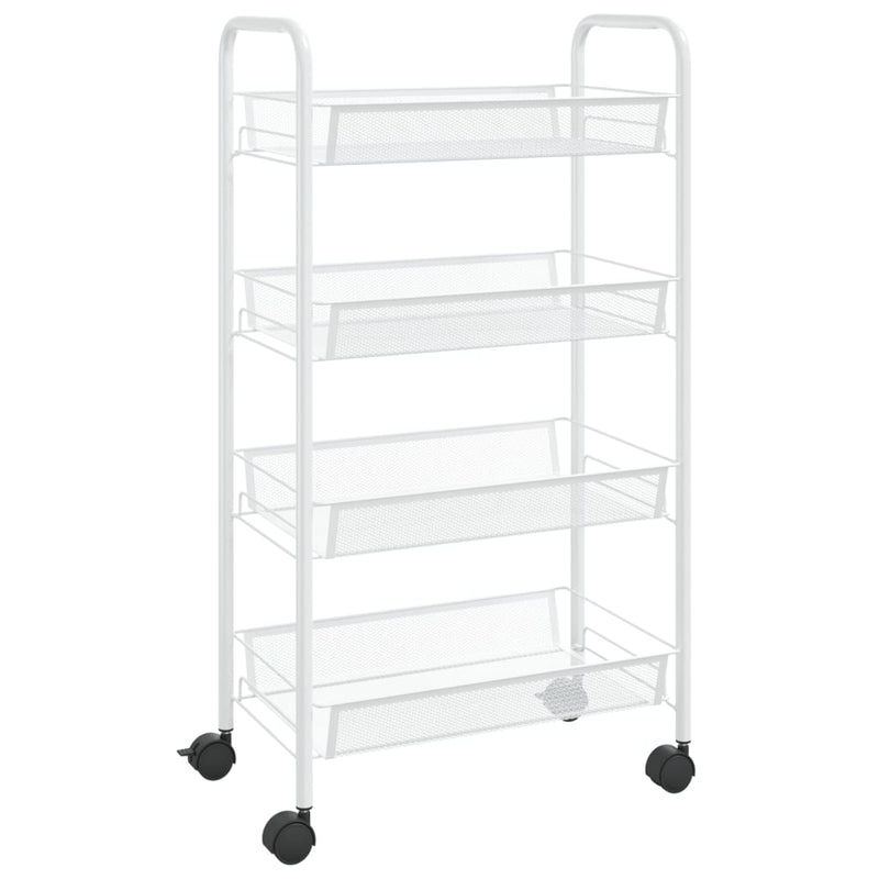 4-Tier Kitchen Trolley White 46x26x85 cm Iron Payday Deals