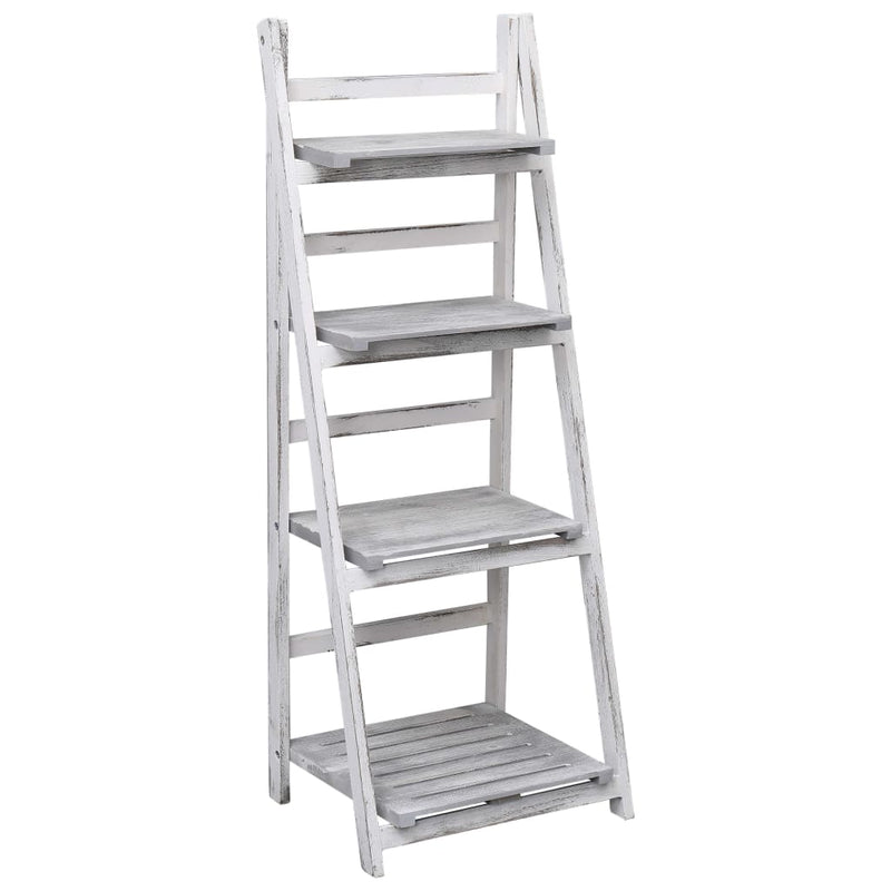 4-Tier Plant Stand Grey 43x33x113 cm Wood Payday Deals