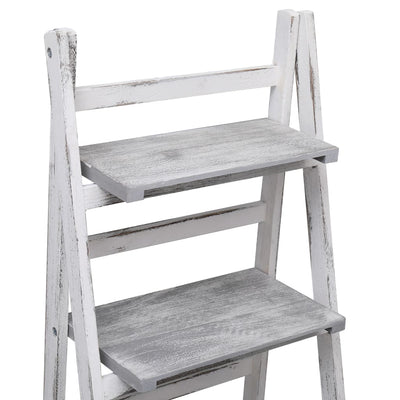 4-Tier Plant Stand Grey 43x33x113 cm Wood Payday Deals