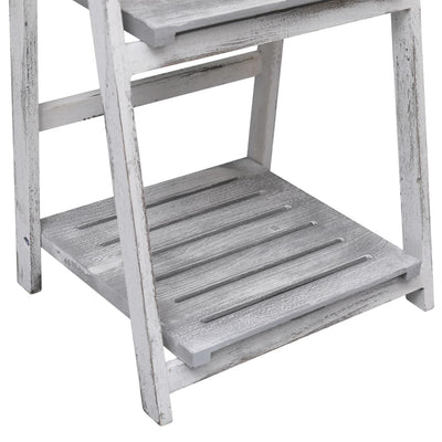 4-Tier Plant Stand Grey 43x33x113 cm Wood Payday Deals