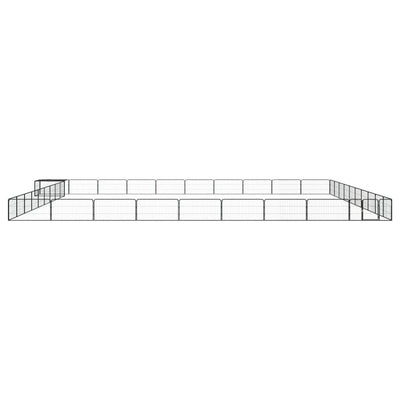 40-Panel Dog Playpen Black 100x50 cm Powder-coated Steel Payday Deals