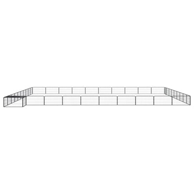 40-Panel Dog Playpen Black 100x50 cm Powder-coated Steel Payday Deals