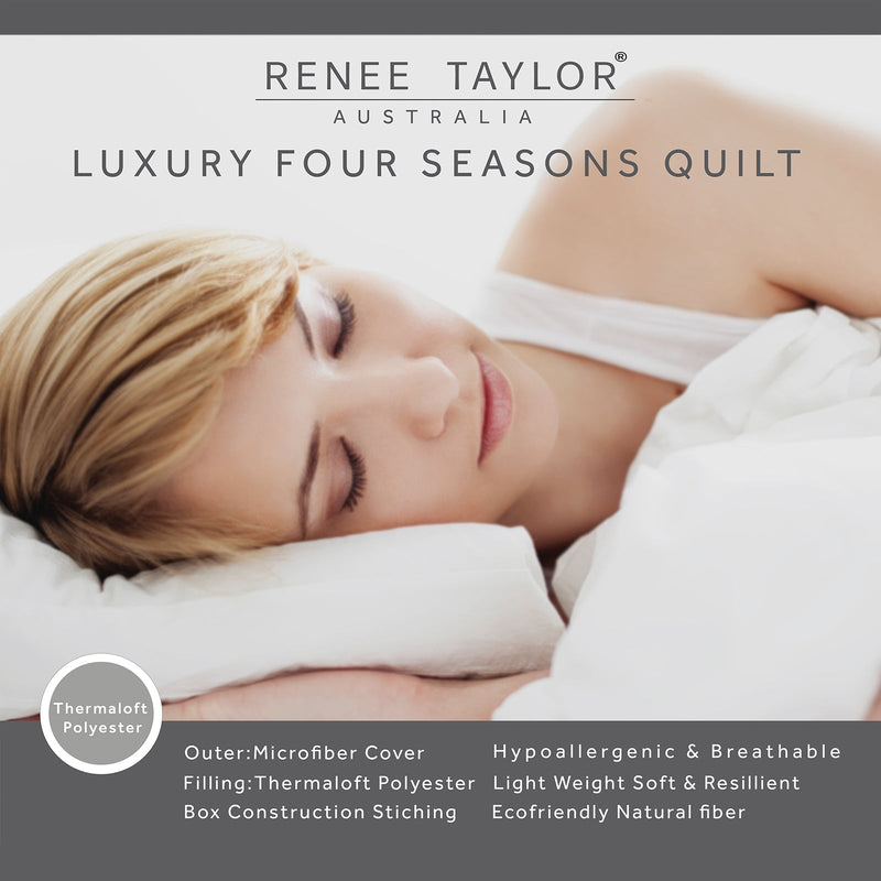 400 GSM Luxury All Season Thermaloft Microfiber Quilt by Renee Taylor King Payday Deals