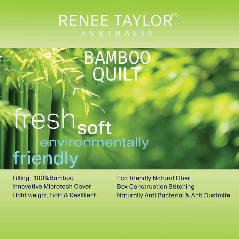 400 GSM Natural Bamboo Quilt by Renee Taylor King Payday Deals