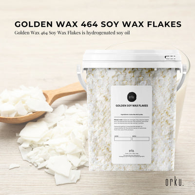 400g Golden 464 Soy Wax Flakes Bucket - 100% Pure Natural DIY Candle Melts Chips Payday Deals