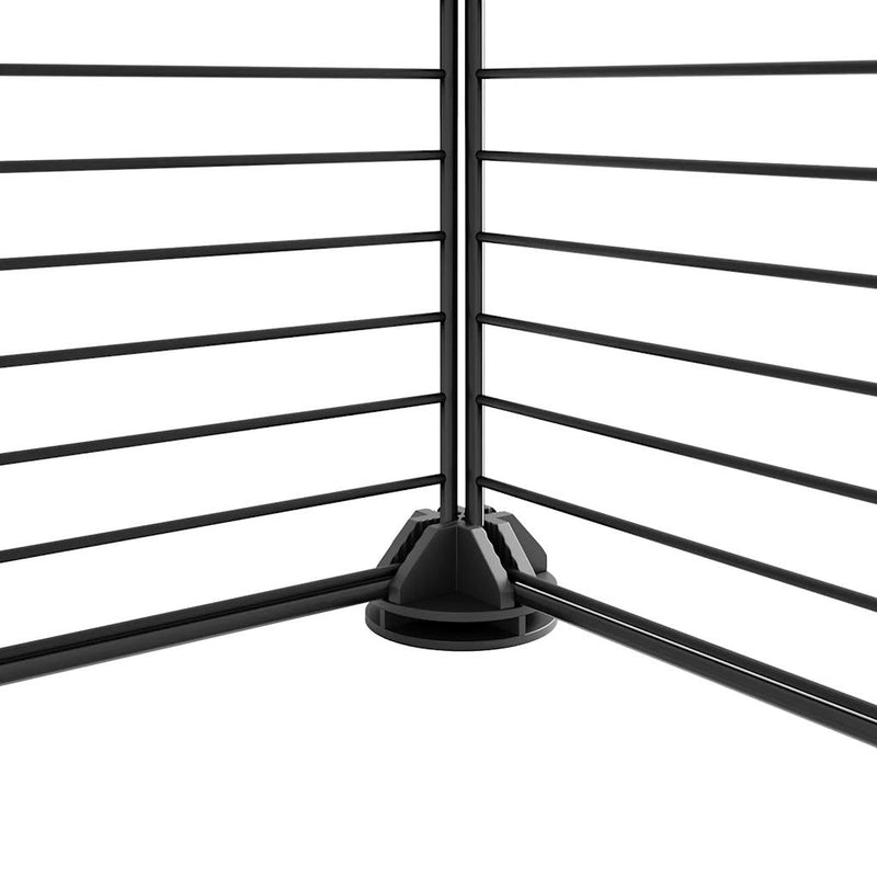 44-Panel Pet Cage with Door Black 35x35 cm Steel Payday Deals