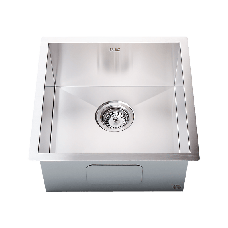440x440mm Handmade Stainless Steel Undermount / Topmount Kitchen Laundry Sink with Waste Payday Deals