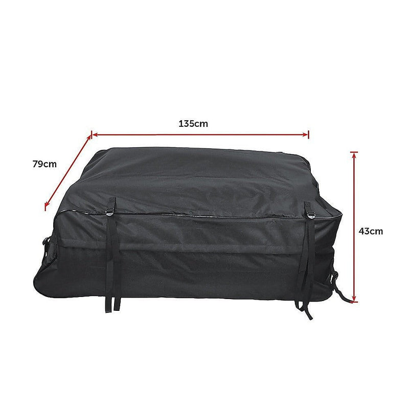 458 Litre Large Car Cargo Travel Rain Proof Roof Top Bag Storage Carrier Box Payday Deals