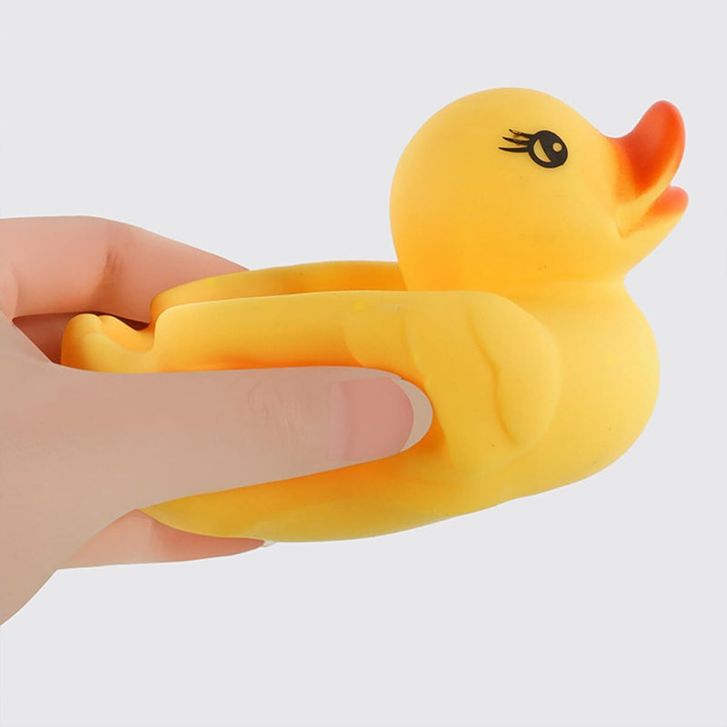 4pcs Rubber Yellow Duck Floating Bath Tub Toy Family Bath Set Bath Time Toy