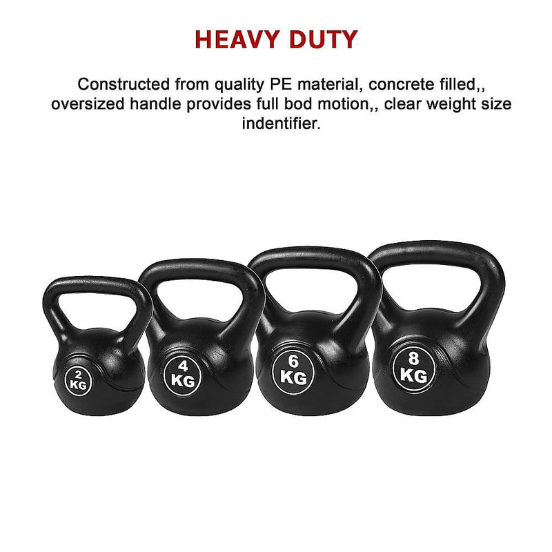 4pcs Exercise Kettle Bell Weight Set 20KG Payday Deals