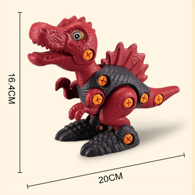 4PCS Take Apart Dinosaur Drill Kids Learning Construction Building Toys Gift Payday Deals