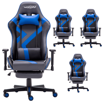 4x Gaming Office Chair Racing Executive Footrest Computer PU Leather Recliner Payday Deals