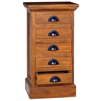 5-Drawer Cabinet 35x30x60 cm Solid Teak Wood Payday Deals