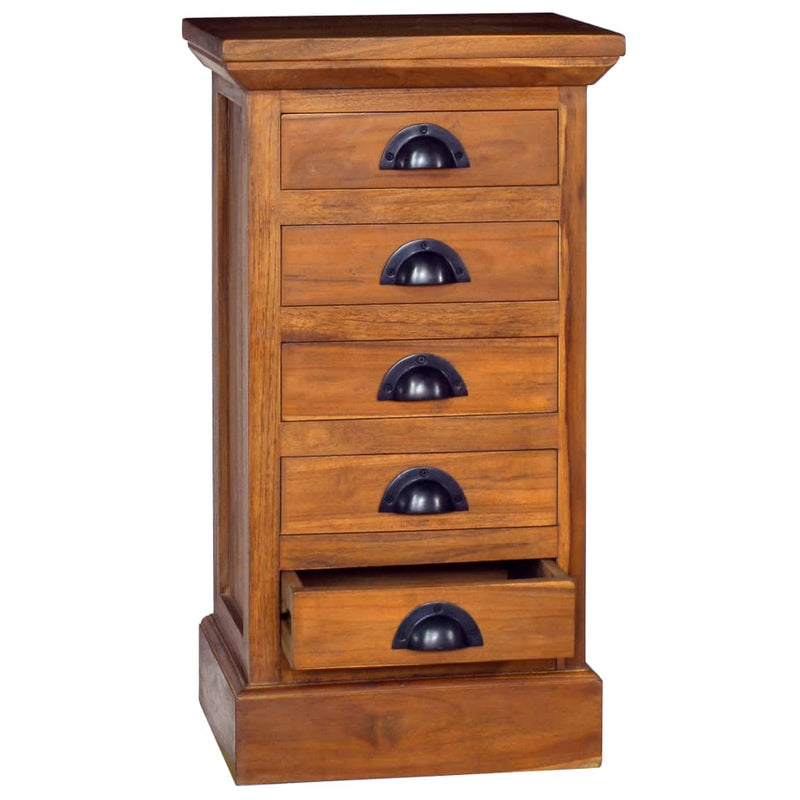 5-Drawer Cabinet 35x30x60 cm Solid Teak Wood Payday Deals