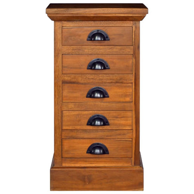5-Drawer Cabinet 35x30x60 cm Solid Teak Wood Payday Deals
