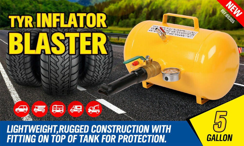 5 Gallon / 20L Bead Blaster Tyre Air Tank Tire Inflator Seater 4WD Car Shop Tool Payday Deals