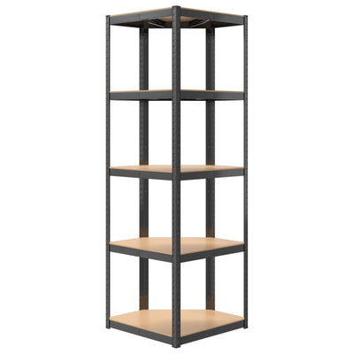 5-Layer Corner Shelf Anthracite Steel and Engineered Wood Payday Deals