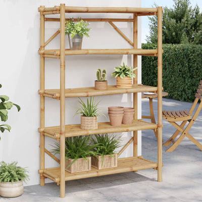 5-Layer Shelf 100x40x150 cm Bamboo