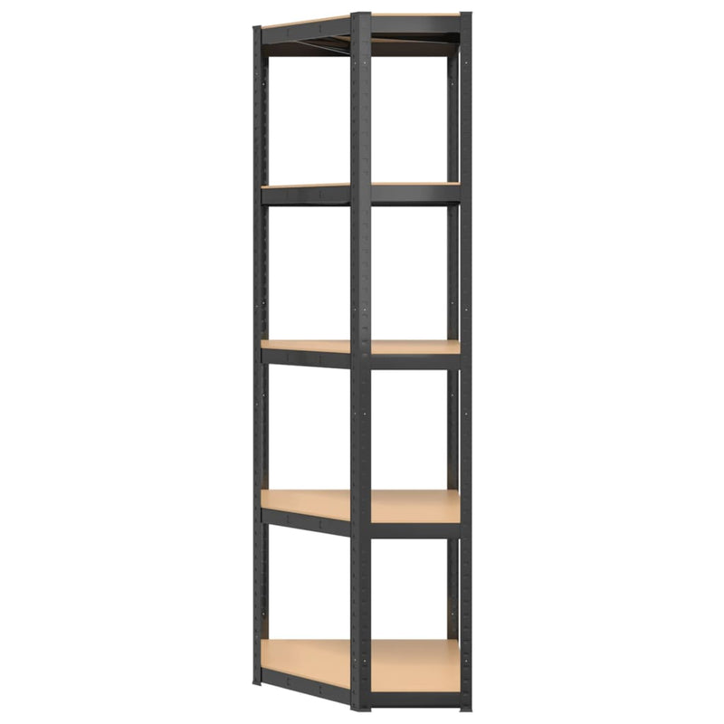 5-Layer Shelves 3 pcs Anthracite Steel&Engineered Wood Payday Deals