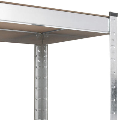 5-Layer Shelves 3 pcs Silver Steel and Engineered Wood Payday Deals