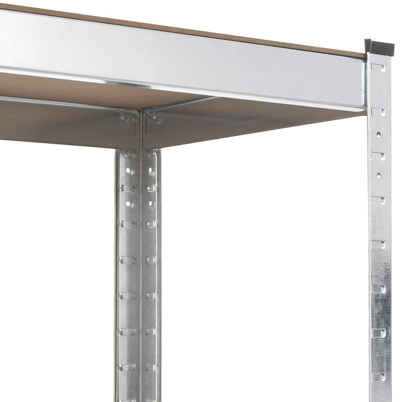 5-Layer Shelves 3 pcs Silver Steel and Engineered Wood Payday Deals