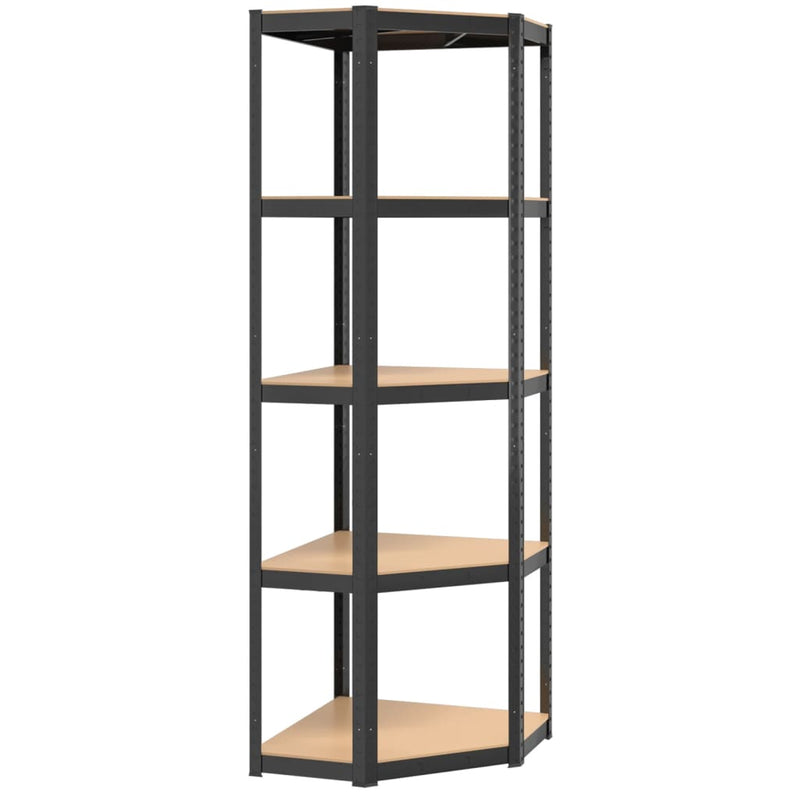 5-Layer Shelves 4 pcs Anthracite Steel&Engineered Wood Payday Deals