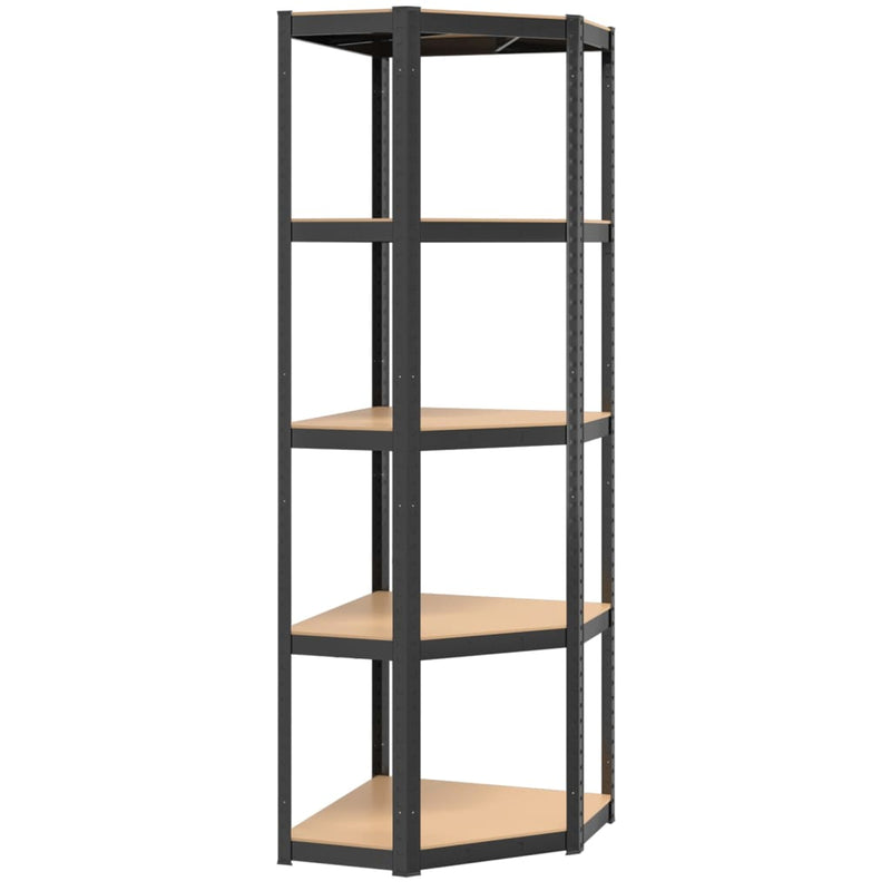 5-Layer Shelves 5 pcs Anthracite Steel&Engineered Wood Payday Deals