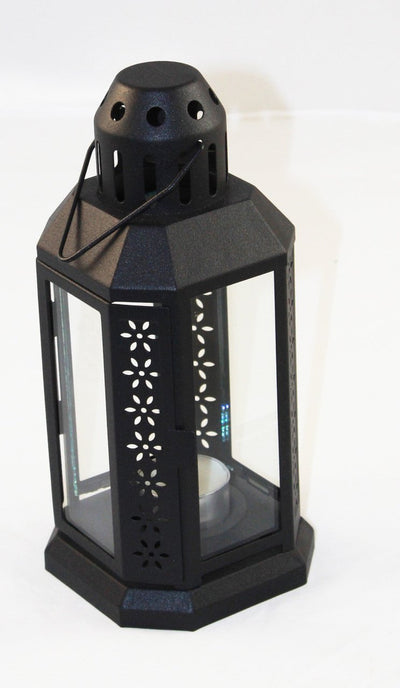 5 Pack of Black Metal Miners Lantern Summer Wedding Home Party Room Balconey Deck Decoration 21cm Tealight Candle Payday Deals